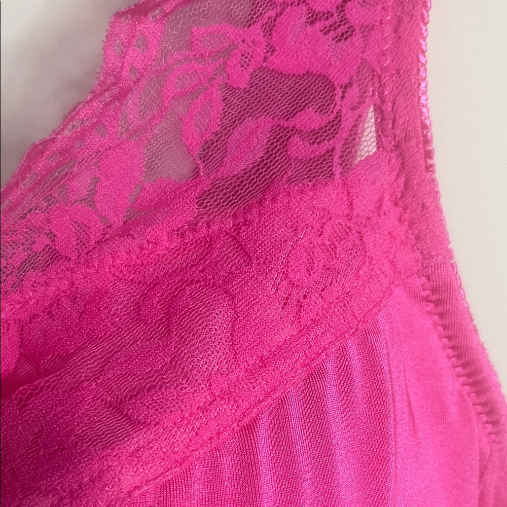 Rhonda Shear Vibrant Pink Lace Bra NWOT XL - Picture 3 of 8